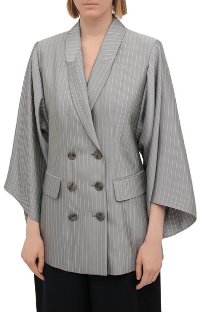Жакет EMPORIO ARMANI серого цвета по цене 104500 руб., арт. ANG23T/A2103, фото 3 Жакет EMPORIO ARMANI, арт. ANG23T/A2103, фото 3