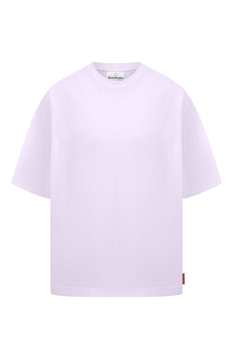 Хлопковая футболка ACNE STUDIOS сиреневого цвета по цене 18700 руб., арт. AL0195, фото 1 Хлопковая футболка ACNE STUDIOS, арт. AL0195, фото 1
