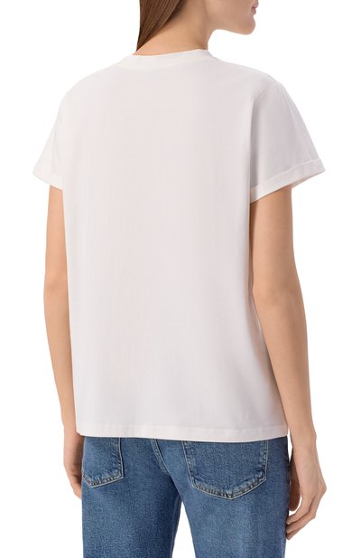 Хлопковая футболка с отделкой стразами SEVEN LAB, арт. CTR1.01.100.257.155, фото 4