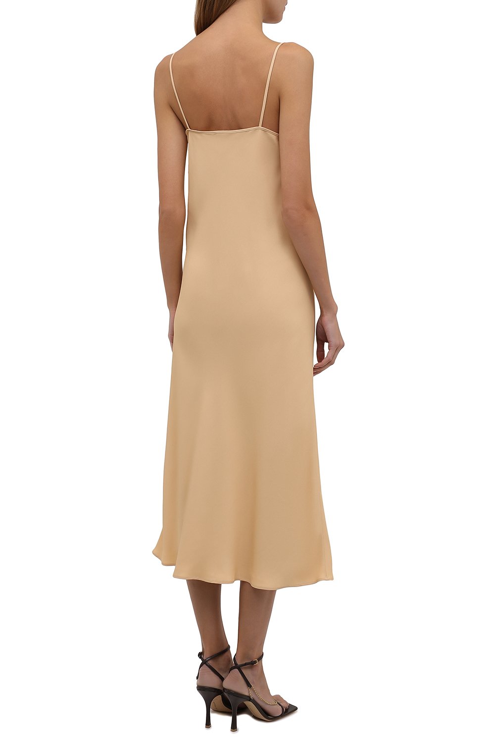Платье из вискозы JIL SANDER бежевого цвета по цене 96200 руб., арт. JSWT506606-WT381500, фото 4 Платье из вискозы JIL SANDER, арт. JSWT506606-WT381500, фото 4
