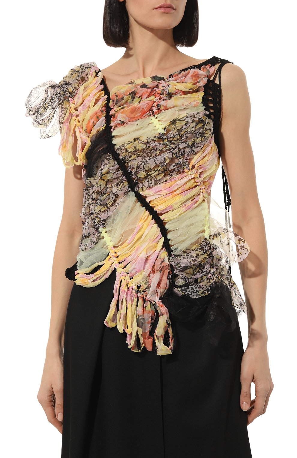 Топ из шелка и хлопка DRIES VAN NOTEN, арт. 231-011241-6718, фото 3