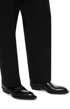 Мужские кожаные казаки chisel BOTTEGA VENETA черного цвета, арт. 667085/V10T0 | Фото 3 (Материал внешний: Кожа; Материал внутренний: Натуральная кожа; Материал сплава: Проставлено; Материал утеплителя: Без утеплителя; Мужское Кросс-КТ: Казаки-обувь, Сапоги-обувь, Челси-обувь; Подошва: Плоская; Драгоценные камни: Проставлено)
