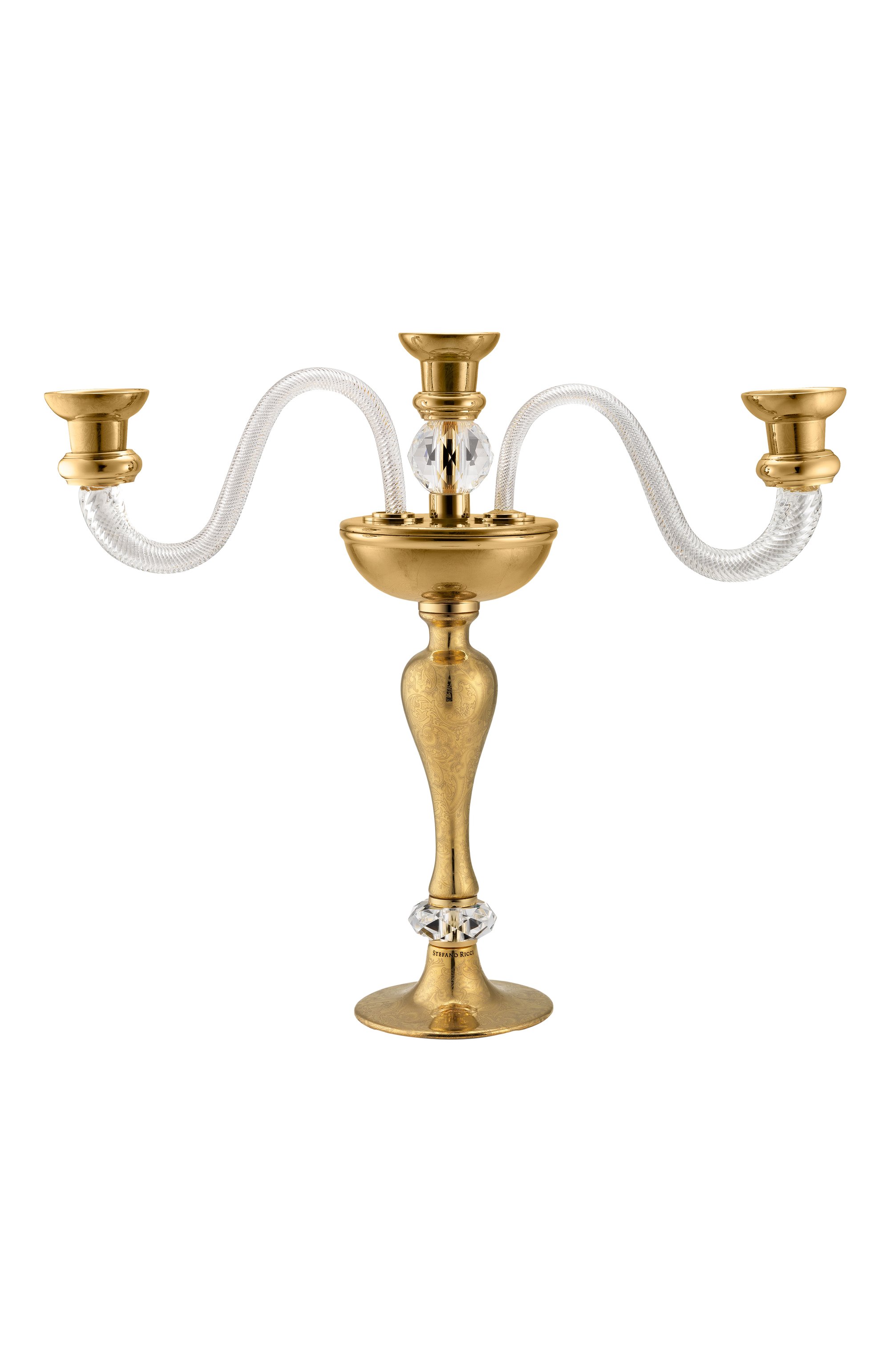Подсвечник на три свечи gold fine paisley STEFANO RICCI, арт. 0A03CANDLE/VELIN2, фото 1