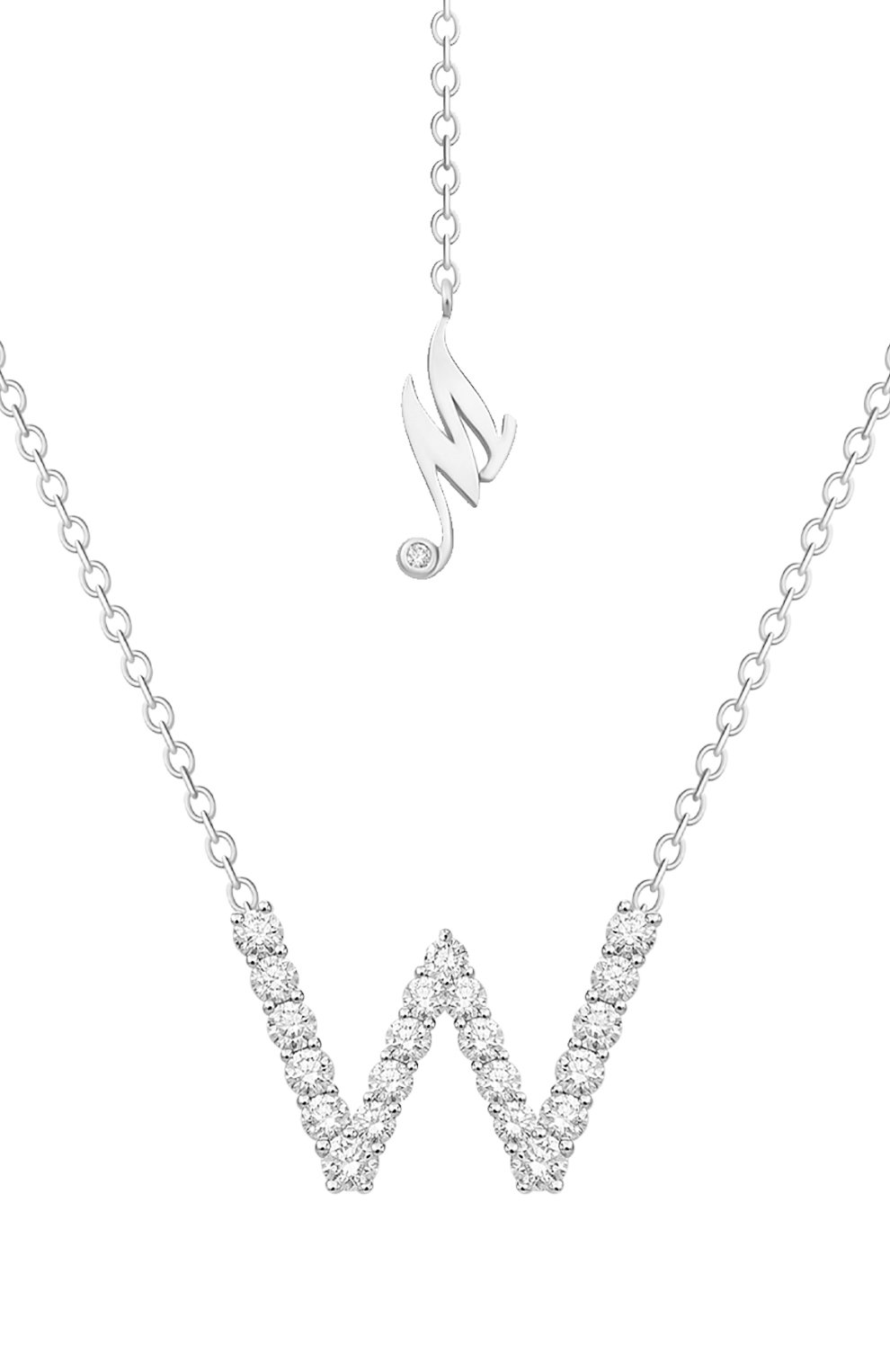 Кулон MERCURY бесцветного цвета по цене 455000 руб., арт. MP/LETTER/WG/W , фото 1 Кулон MERCURY, арт. MP/LETTER/WG/W , фото 1