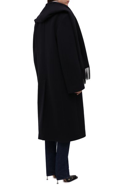 Шерстяное пальто BALENCIAGA темно-синего цвета по цене 309000 руб., арт. 675421/TLU22, фото 4 Шерстяное пальто BALENCIAGA, арт. 675421/TLU22, фото 4