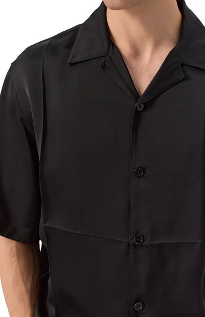 Рубашка из вискозы JIL SANDER черного цвета по цене 130000 руб., арт. J23DL0107/J65022, фото 5 Рубашка из вискозы JIL SANDER, арт. J23DL0107/J65022, фото 5