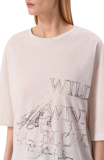 Хлопковая футболка ANN DEMEULEMEESTER, арт. B0013838/FA206, фото 5