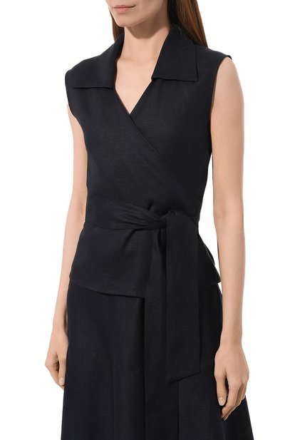 Льняной топ KITON, арт. D53466H05953, фото 3