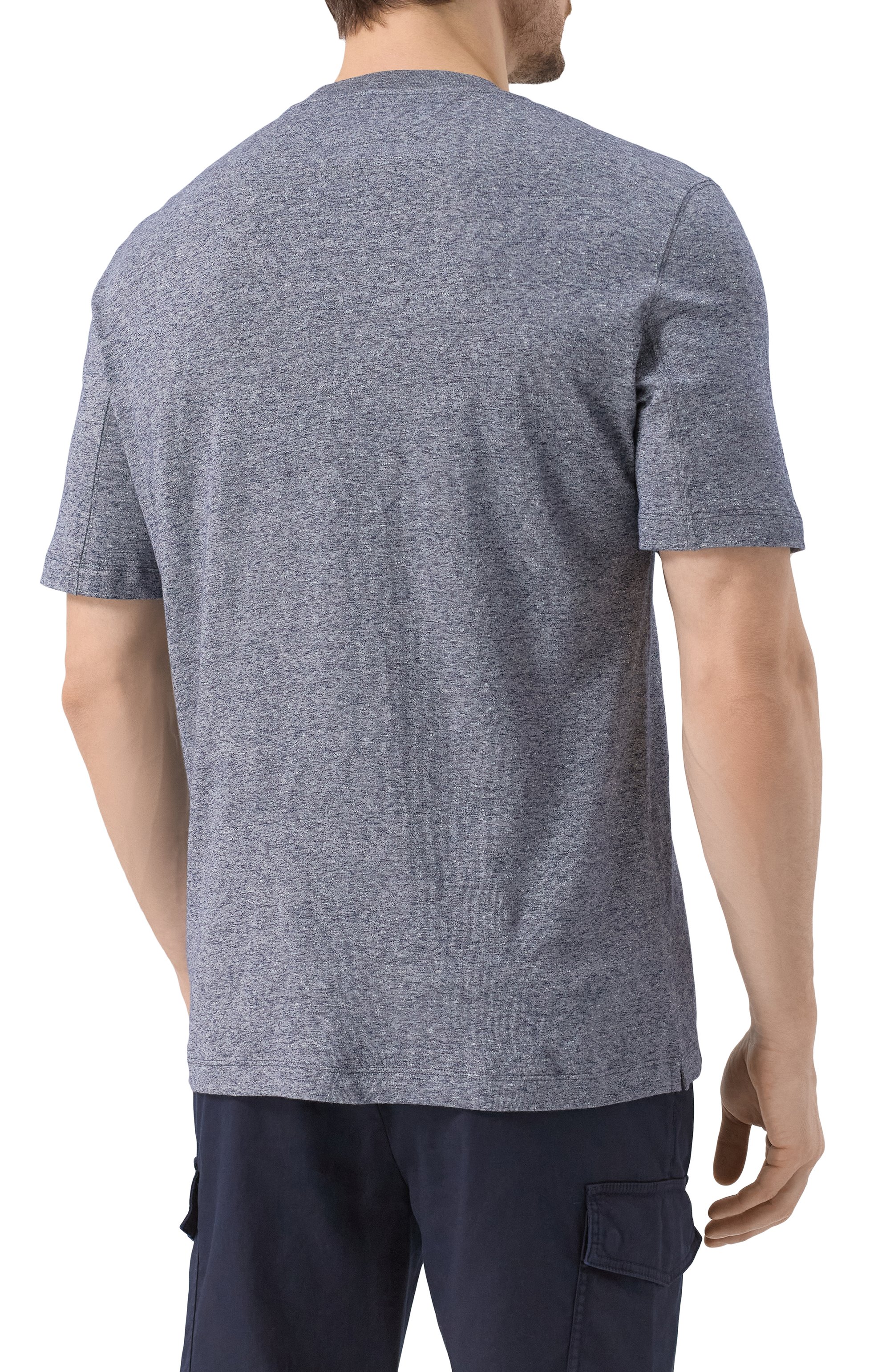 Футболка изо льна и хлопка BRUNELLO CUCINELLI, арт. MW8351308, фото 4