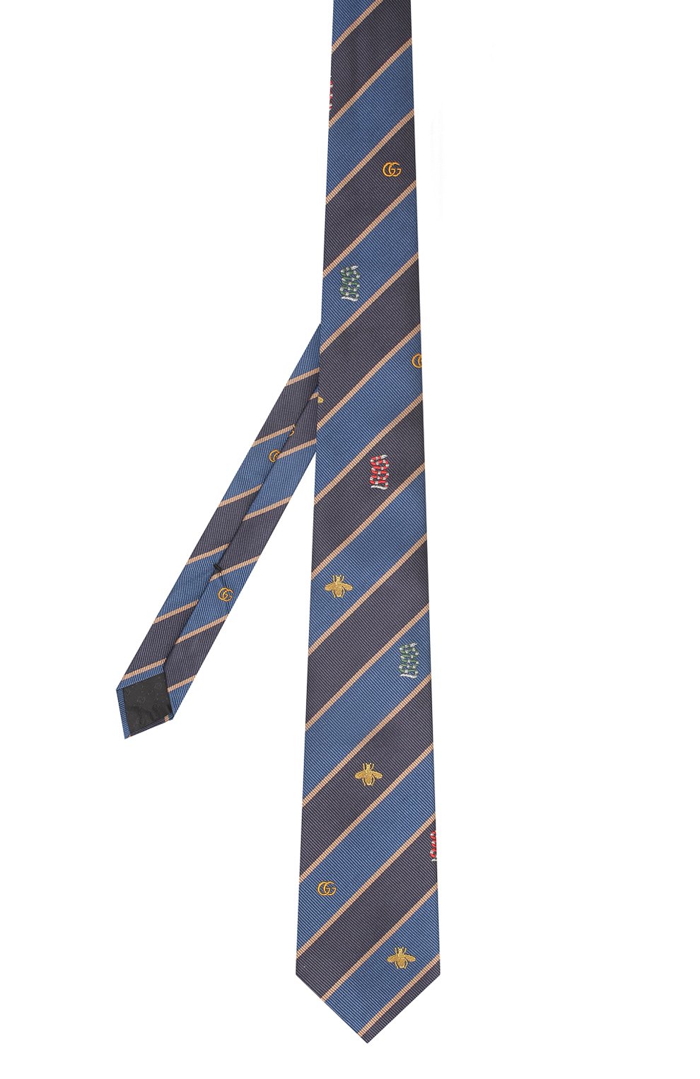 Шелковый галстук GUCCI синего цвета по цене 25920 руб., арт. 545077/4E002, фото 2 Шелковый галстук GUCCI, арт. 545077/4E002, фото 2