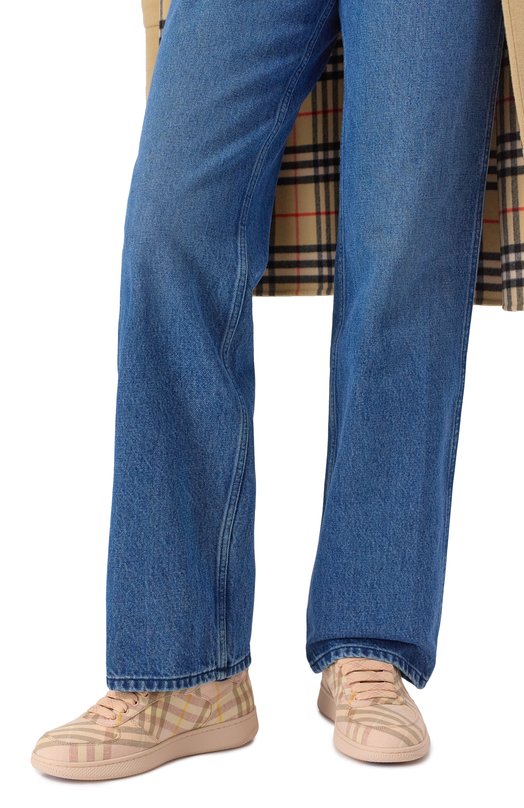 Текстильные кеды Terrace Burberry 8105187 Розовый  8105187 Фото 3