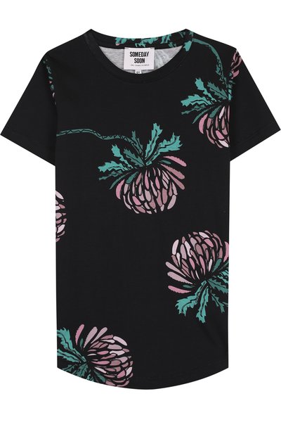 Хлопк овая футболка с принтом SOMETIME SOON, арт. 80130567, фото 1