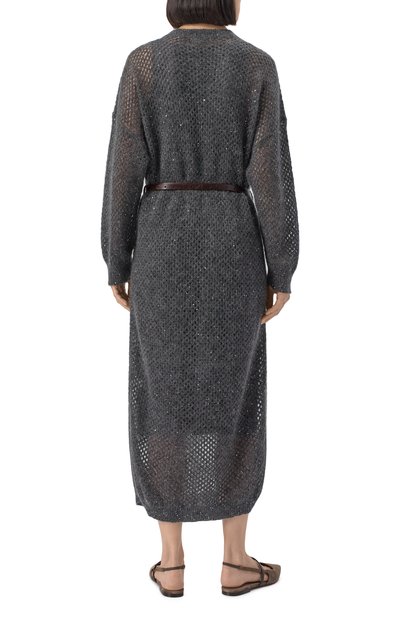 Платье из шерсти и хлопка BRUNELLO CUCINELLI, арт. MPS732A90P, фото 4