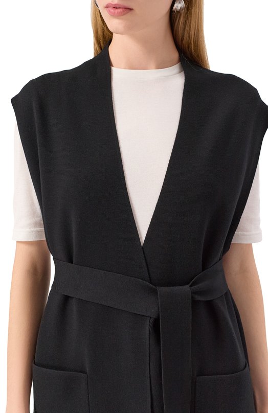 Жилет из вискозы Max Mara Studio ABETE Чёрный  ABETE Фото 5