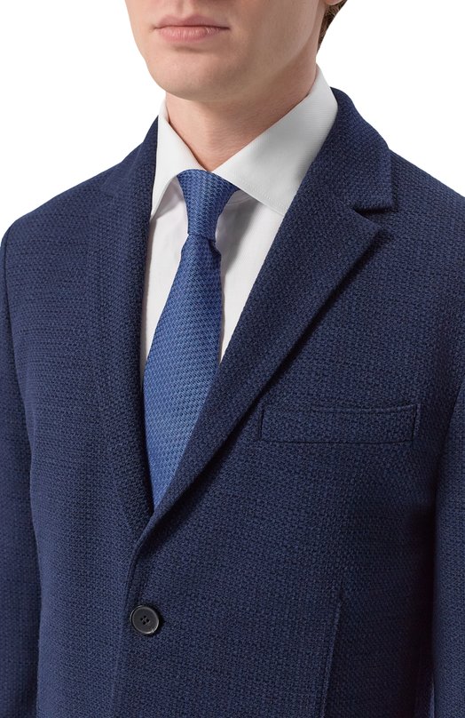 Шелковый галстук Canali 18/HJ04593 Синий  18/HJ04593 Фото 2