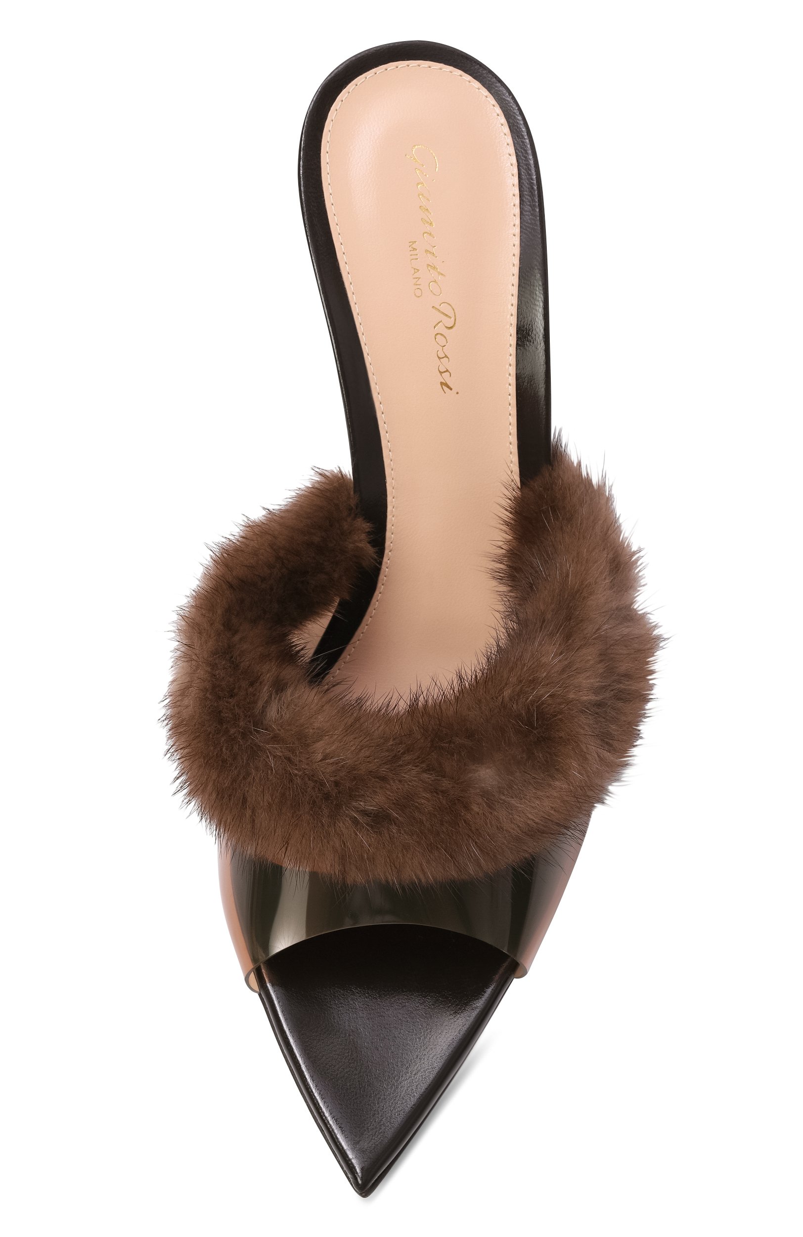 Мюли GIANVITO ROSSI коричневого цвета по цене 157000 руб., арт. G10241.85RIC.GTUBBRM, фото 6 Мюли GIANVITO ROSSI, арт. G10241.85RIC.GTUBBRM, фото 6