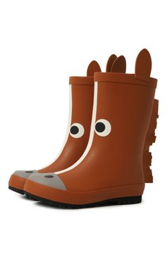 Детские резиновые сапоги STELLA MCCARTNEY коричневого цвета, арт. TV0R06 | Фото 1 (Нос: Не проставлено; Материал внешний: Резина; Кросс-КТ: резиновые; Автоматизация состава: Проставлено)