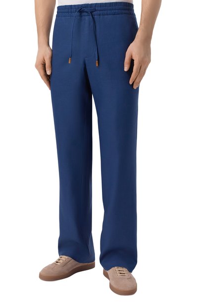 Льняные брюки COLOMBO темно-синего цвета по цене 112500 руб., арт. PA00504/T0655-U, фото 3 Льняные брюки COLOMBO, арт. PA00504/T0655-U, фото 3