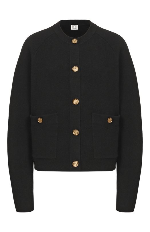 Кардиган из шерсти и кашемира TOTEME 254-WRT4357-YA0126 Чёрный 254-WRT4357-YA0126