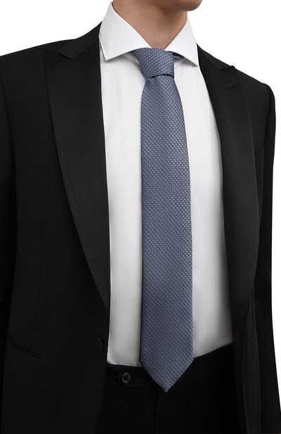 Шелковый галстук ZEGNA голубого цвета по цене 28500 руб., арт. Z3D42T/100, фото 2 Шелковый галстук ZEGNA, арт. Z3D42T/100, фото 2