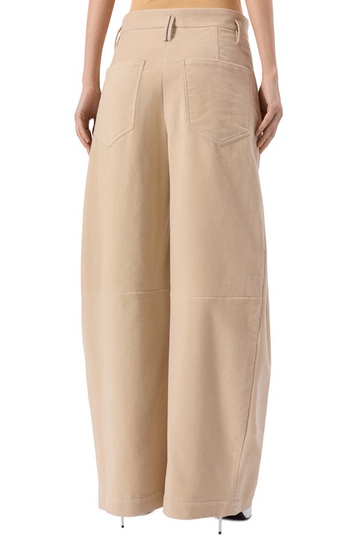 Хлопковые брюки Brunello Cucinelli MB152P9022 Бежевый  MB152P9022 Фото 4