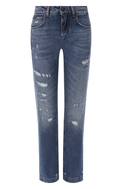 Женские джинсы с потертостями DOLCE & GABBANA, арт. FTBI2Z/G8X99