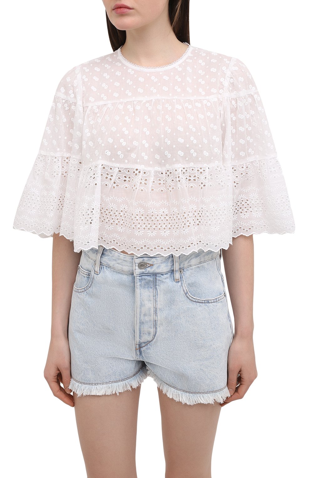 Хлопковая блузка ISABEL MARANT ETOILE, арт. HT2041-21P032E/TEVIKA, фото 3