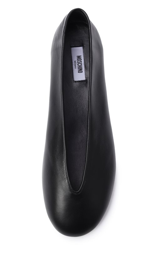 Кожаные балетки Duck Moschino MA11010C10/MA0 Чёрный  MA11010C10/MA0 Фото 6