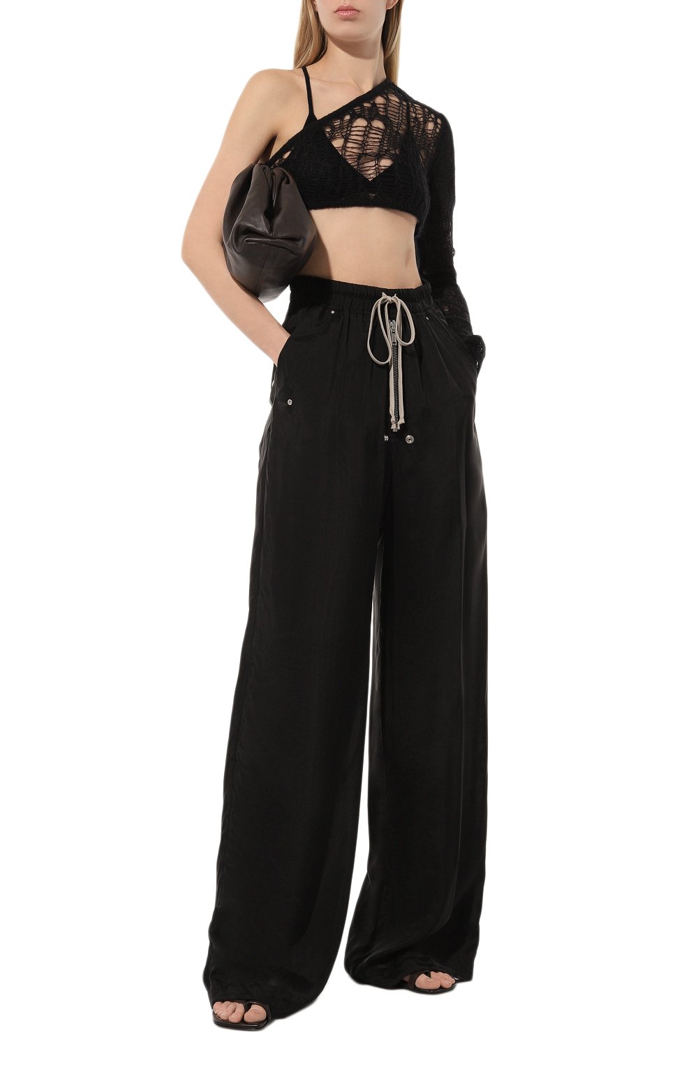 Брюки RICK OWENS черного цвета по цене 75250 руб., арт. RP01D2361, фото 2 Брюки RICK OWENS, арт. RP01D2361, фото 2