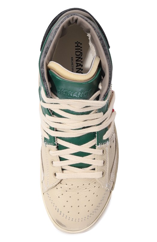 Кожаные кеды Hidnander Кремовый, фото 6