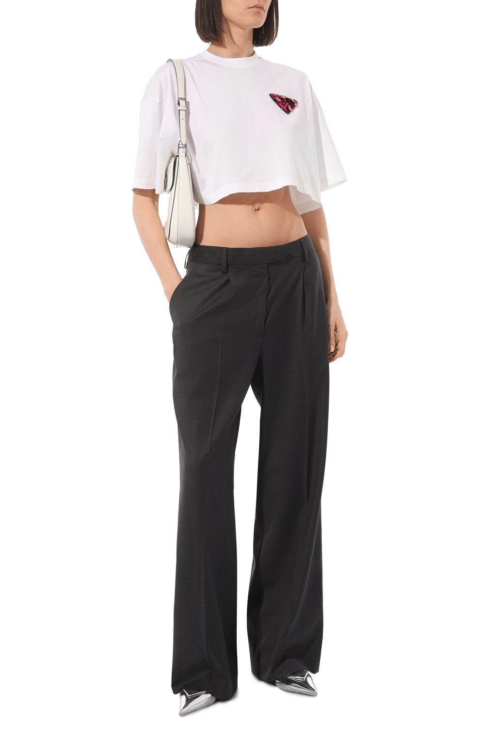 Хлопковая футболка PRADA, арт. 3560AR-1ZVO-F0JUJ-212, фото 2