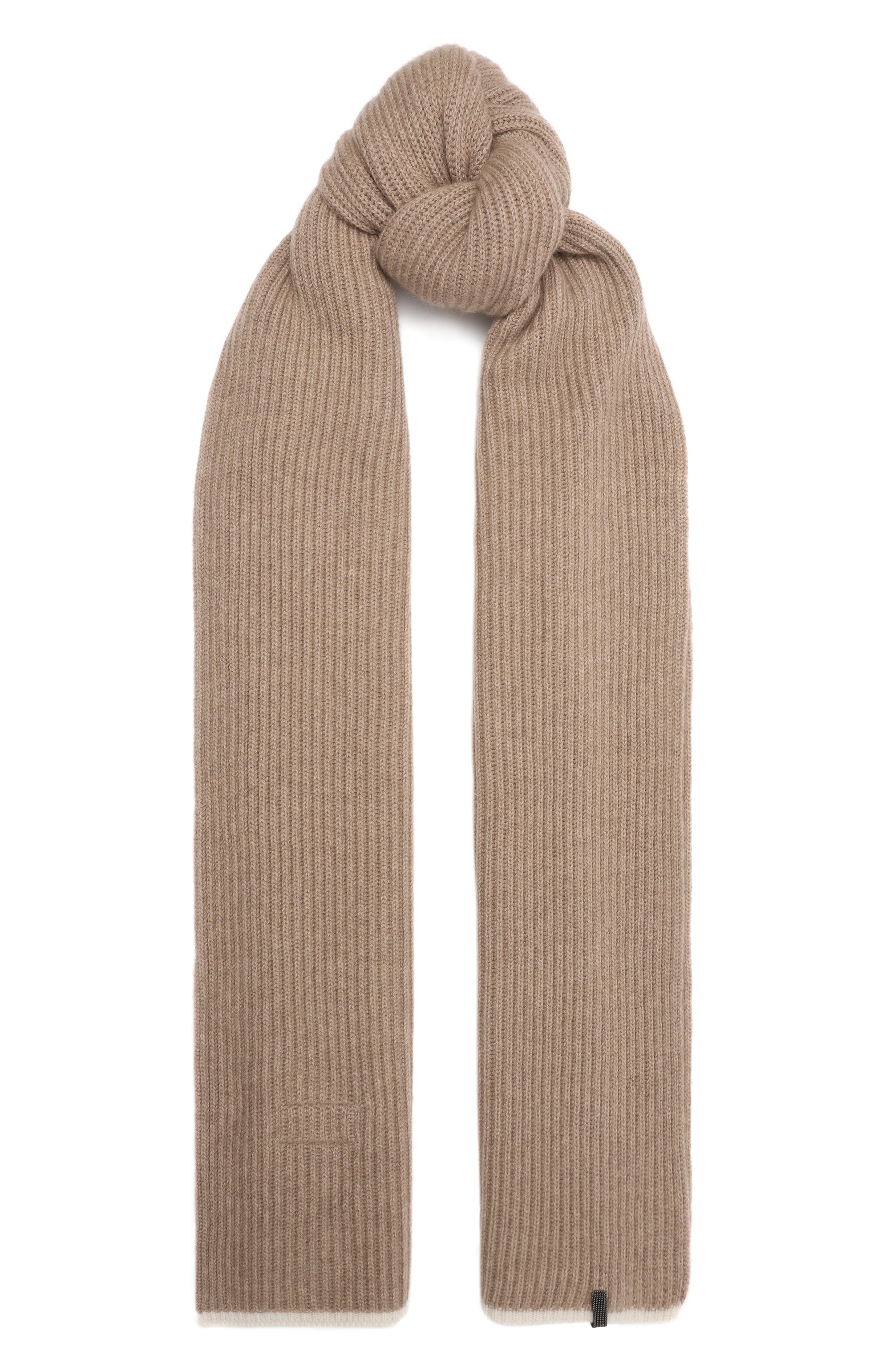 Кашемировый шарф BRUNELLO CUCINELLI бежевого цвета по цене 224500 руб., арт. M12504989, фото 1 Кашемировый шарф BRUNELLO CUCINELLI, арт. M12504989, фото 1
