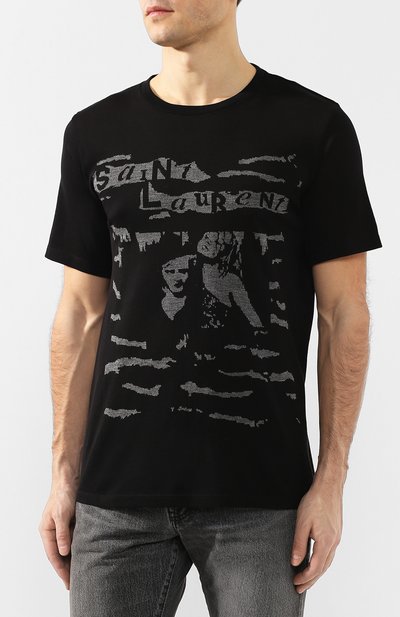 Хлопковая футболка SAINT LAURENT, арт. 601548/YB0F2, фото 3
