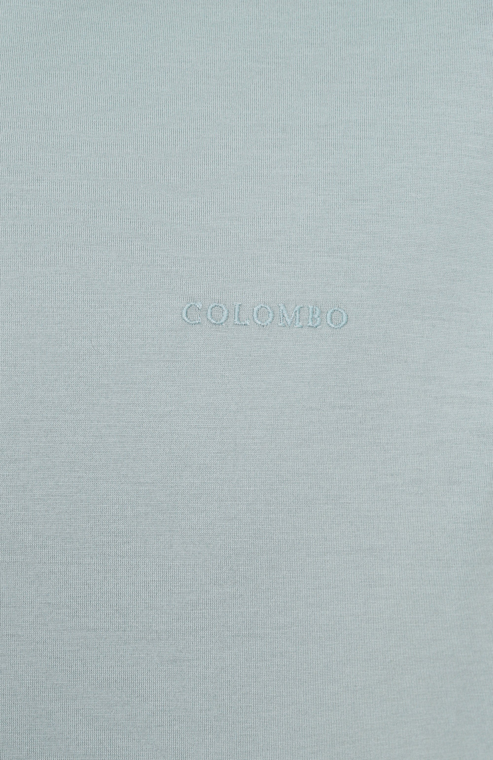 Футболка из шелка и хлопка COLOMBO бирюзового цвета по цене 75900 руб., арт. TS00404/M0146-J0, фото 6 Футболка из шелка и хлопка COLOMBO, арт. TS00404/M0146-J0, фото 6