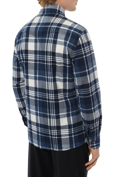 Хлопковая рубашка BRUNELLO CUCINELLI, арт. MY615B2181, фото 4