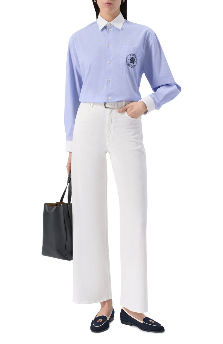 Хлопковая рубашка sporty & rich x le bristol paris SPORTY AND RICH, арт. SI019517654ST41, фото 1