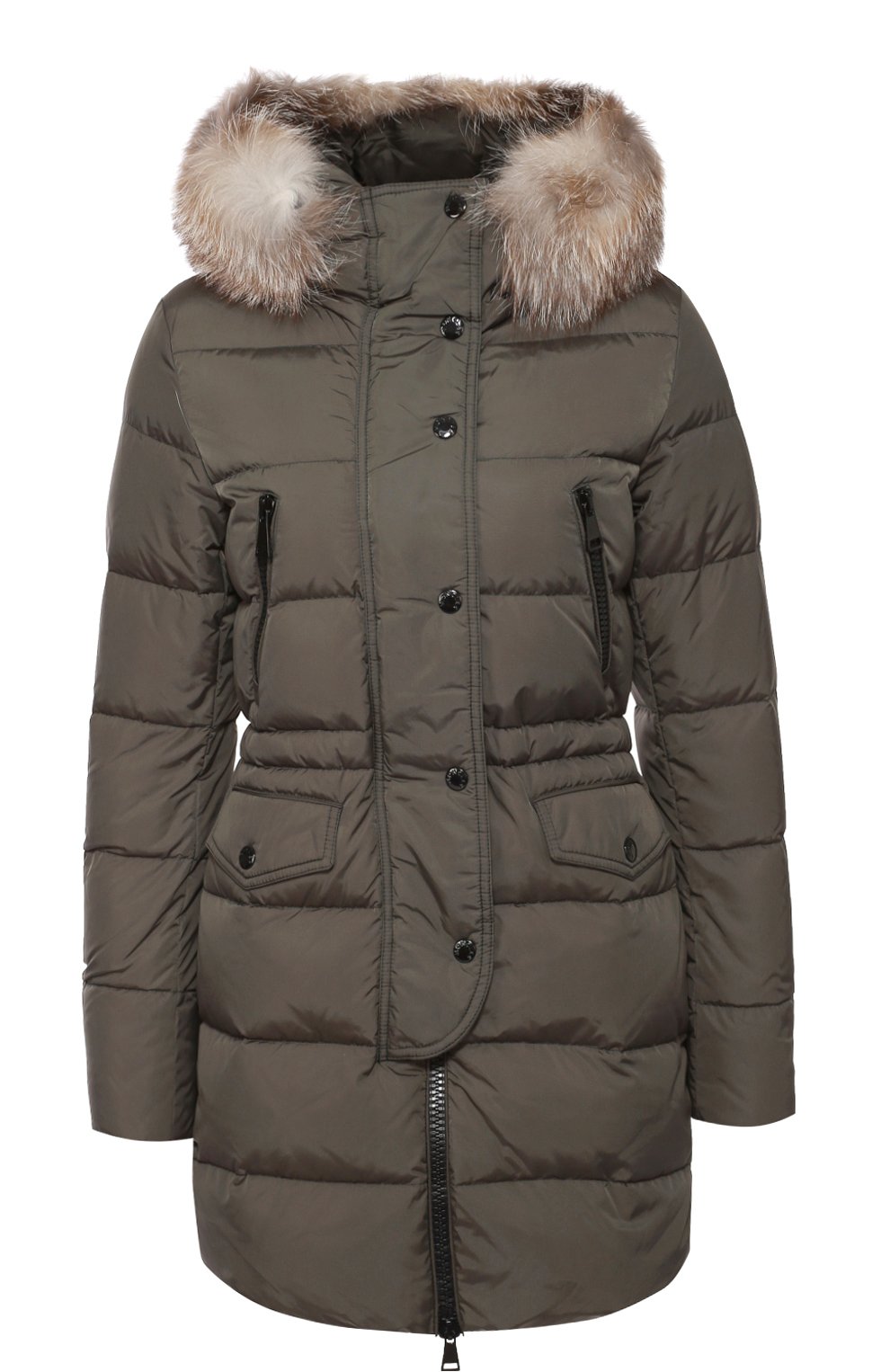 Приталенный стеганый пуховик с меховой отделкой MONCLER, арт. B2-093-49821-25-68065, фото 1