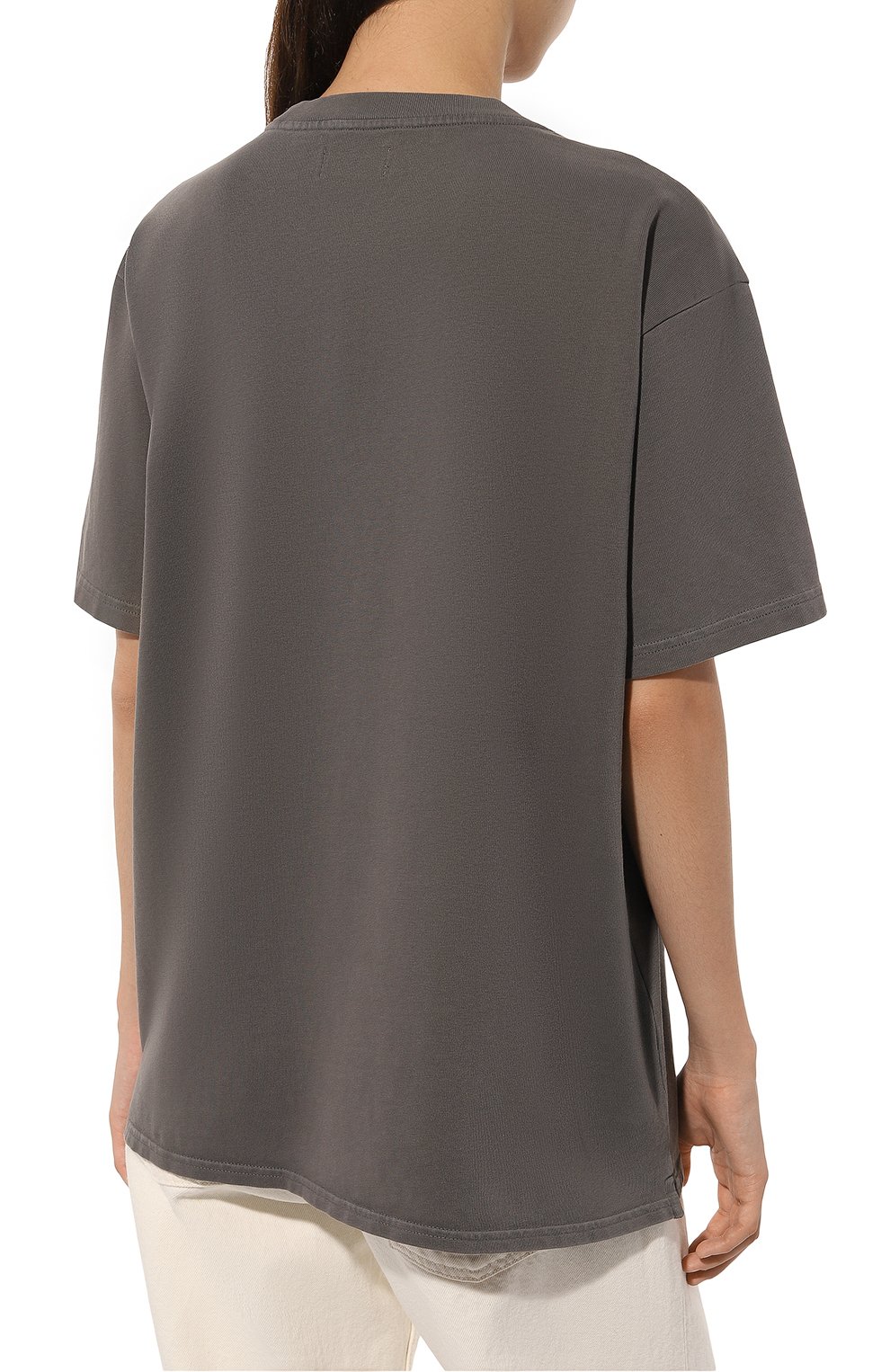 Хлопковая футболка AUTRY серого цвета по цене 13600 руб., арт. A200TSPX120L, фото 4 Хлопковая футболка AUTRY, арт. A200TSPX120L, фото 4