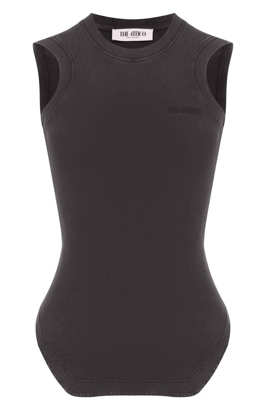 Хлопковая майка The Attico 260WCN00003/JJJ025AA Серый 260WCN00003/JJJ025AA