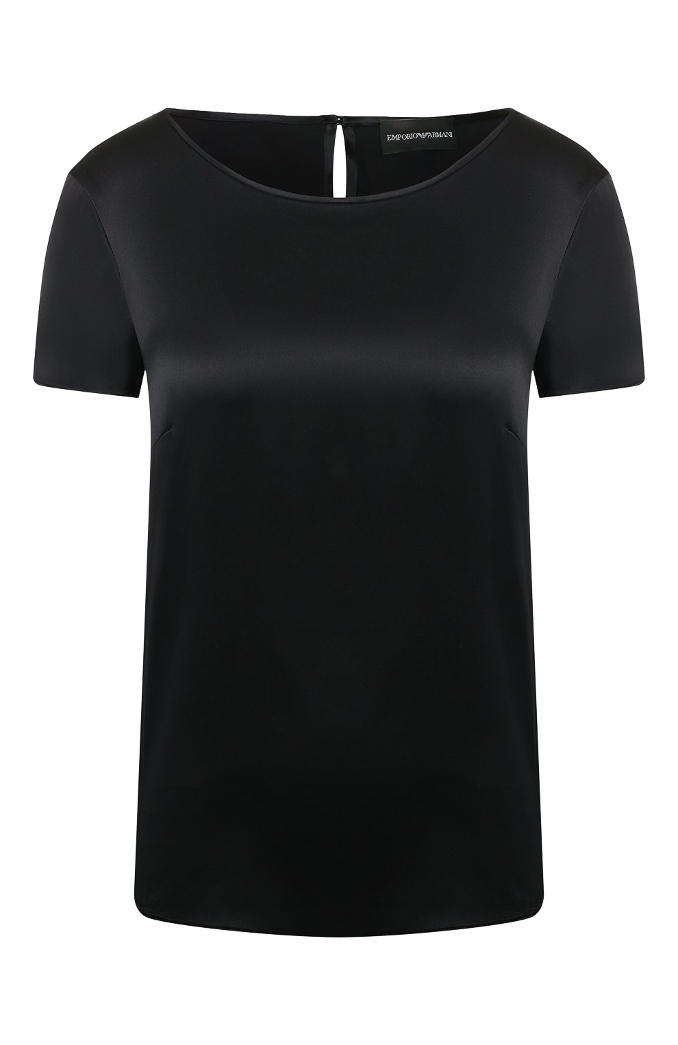 Шелковый топ EMPORIO ARMANI черного цвета по цене 29950 руб., арт. 8N2C05/2NXXZ, фото 1 Шелковый топ EMPORIO ARMANI, арт. 8N2C05/2NXXZ, фото 1