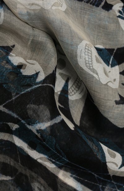 Шаль ALEXANDER MCQUEEN темно-синего цвета по цене 44200 руб., арт. 658409/3D29Q, фото 2 Шаль ALEXANDER MCQUEEN, арт. 658409/3D29Q, фото 2
