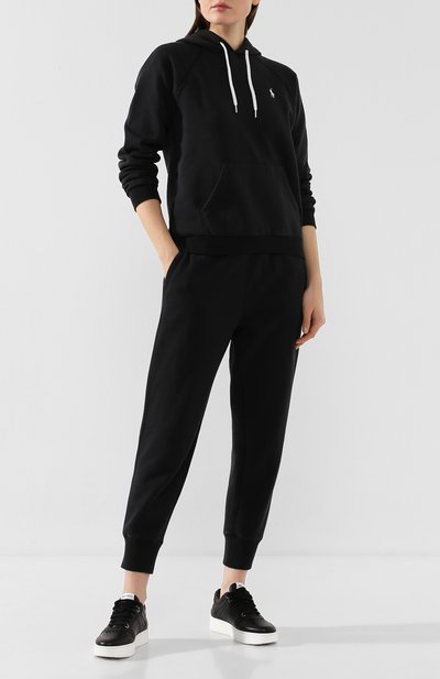 Хлопковые джоггеры POLO RALPH LAUREN черного цвета по цене 16500 руб., арт. 211794397, фото 2 Хлопковые джоггеры POLO RALPH LAUREN, арт. 211794397, фото 2