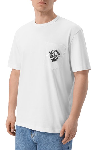 Хлопковая футболка HUGO белого цвета по цене 8730 руб., арт. 50564292, фото 3 Хлопковая футболка HUGO, арт. 50564292, фото 3