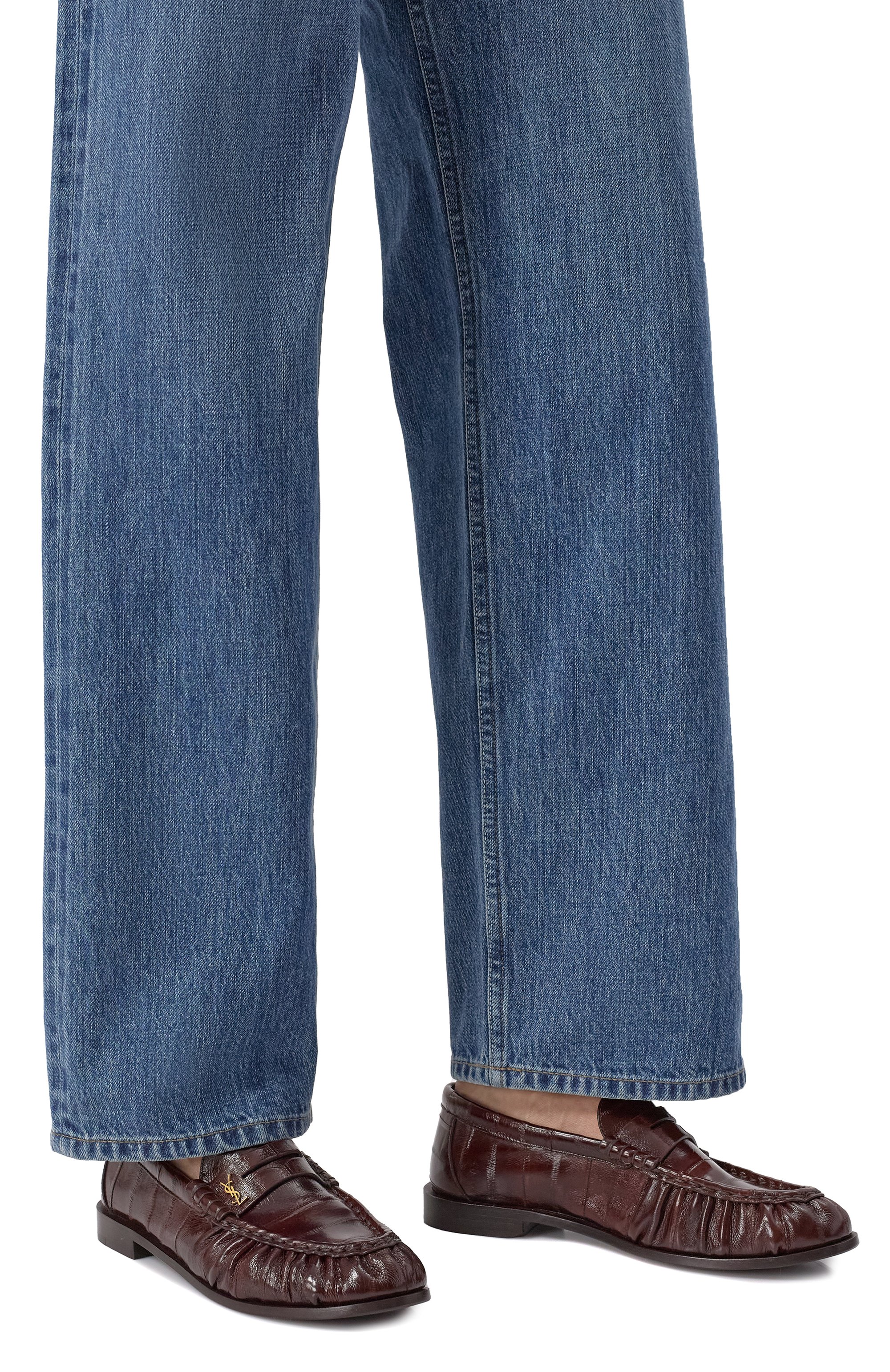 Кожаные пенни-лоферы SAINT LAURENT, арт. 766877/0WXAK, фото 3