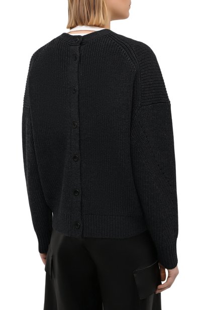 Шерстяной кардиган PROENZA SCHOULER WHITE LABEL черного цвета по цене 41050 руб., арт. WL2117569-KW120, фото 4 Шерстяной кардиган PROENZA SCHOULER WHITE LABEL, арт. WL2117569-KW120, фото 4