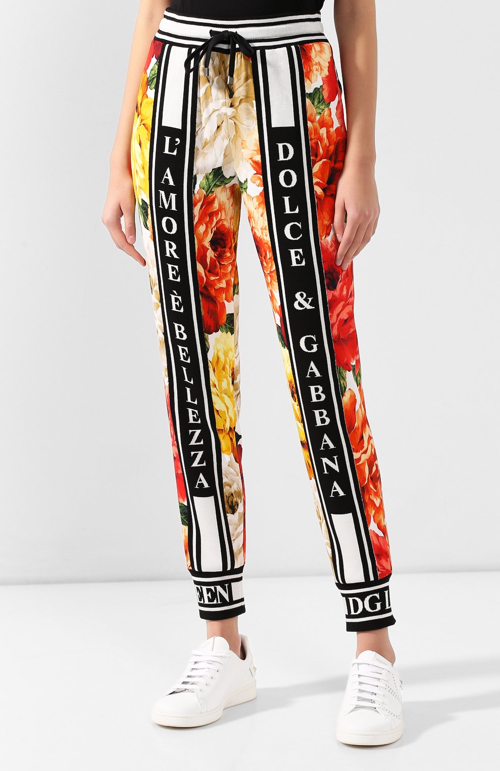 Джоггеры с принтом DOLCE & GABBANA разноцветного цвета по цене 99500 руб., арт. FTBIBT/FSRK7, фото 3 Джоггеры с принтом DOLCE & GABBANA, арт. FTBIBT/FSRK7, фото 3