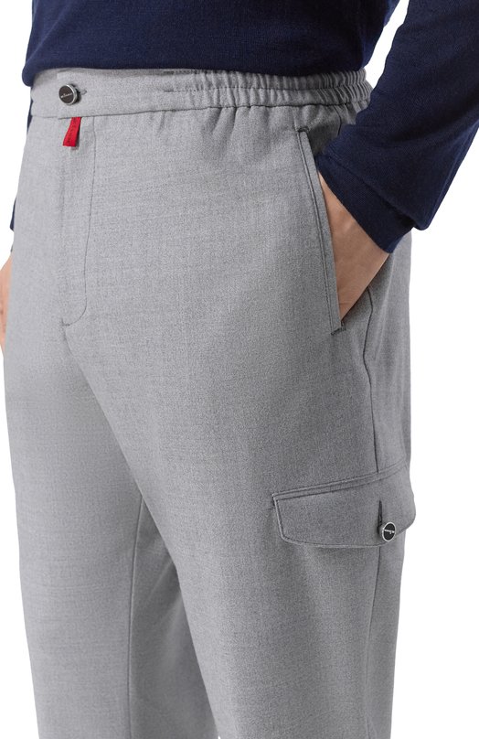Шерстяные брюки Kiton UPLACTRK0170H01 Серый  UPLACTRK0170H01 Фото 5