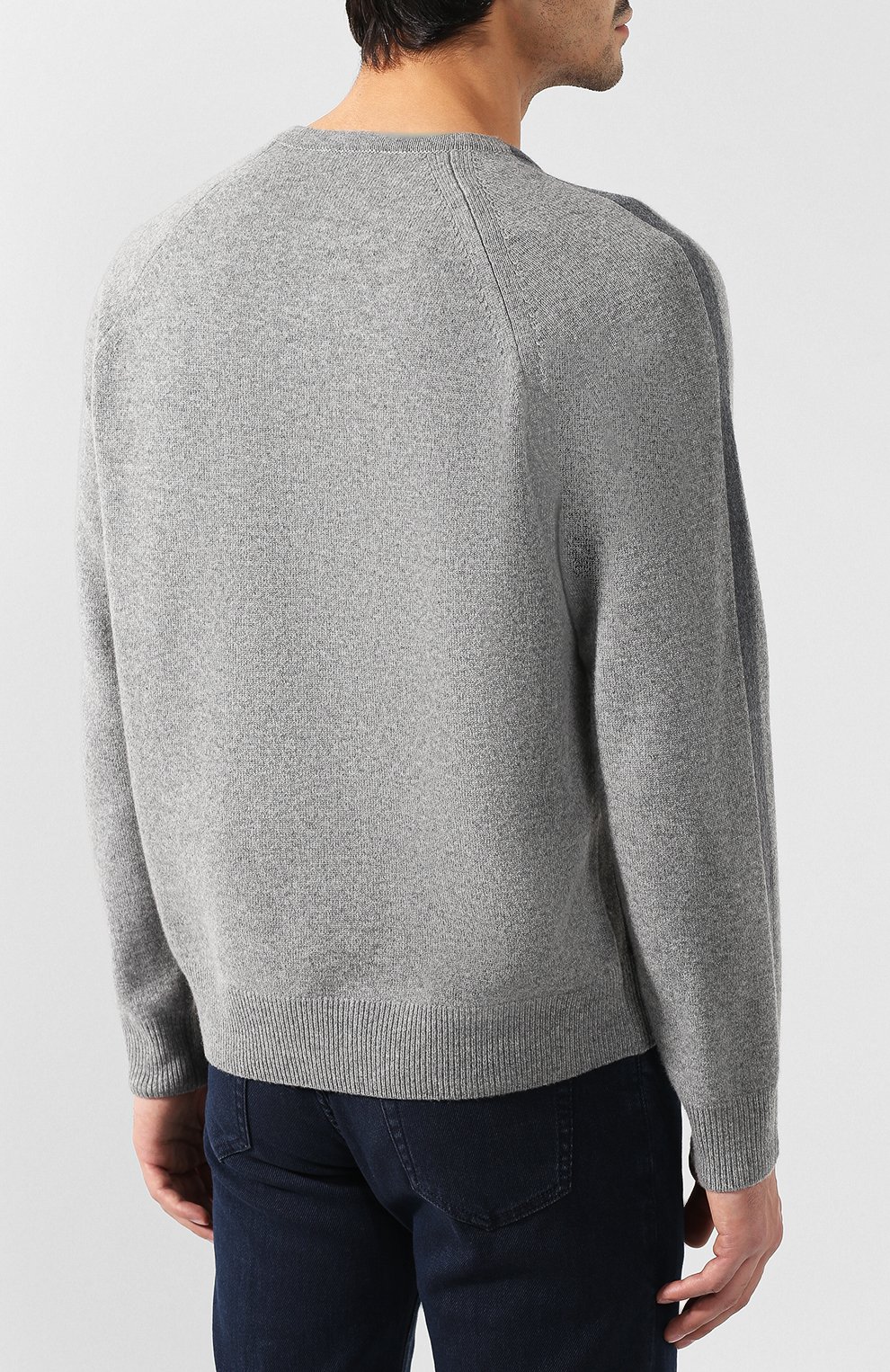 Джемпер из смеси шерсти и кашемира BERLUTI серого цвета по цене 83900 руб., арт. R14KRL104-001, фото 4 Джемпер из смеси шерсти и кашемира BERLUTI, арт. R14KRL104-001, фото 4