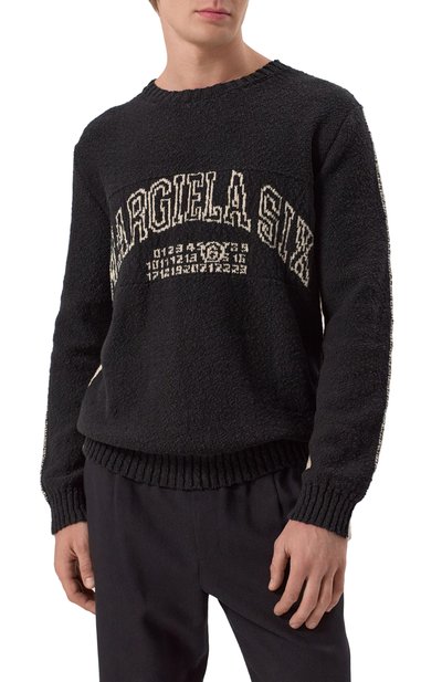 Свитер из хлопка и льна MM6, арт. SH0HL0025/M13084, фото 3