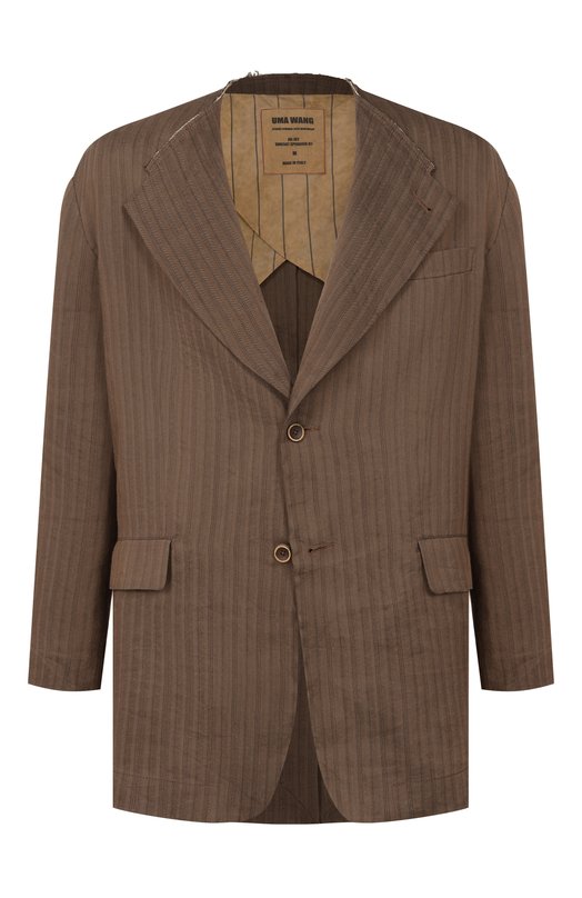Пиджак изо льна и вискозы Uma Wang UM6507_ Коричневый UM6507_